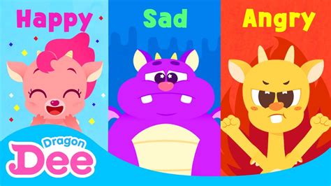 If You're Happy | Learn emotions! Happy, sad, scared, angry | Dragon Dee Nursery Rhymes & Kids ...