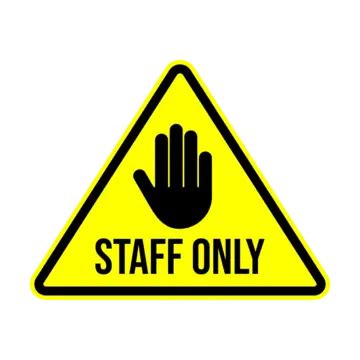 Warning Staff Only Signage PNG Transparent Images Free Download ...