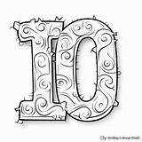 Number 10 Coloring Pages  Free & Printable sketch template