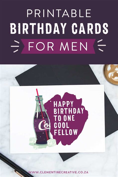 Printable Birthday Cards for Him {Premium} | Stay Cool