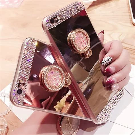 Diamond Phone Cases For iPhone 6 6S Plus 7 7Plus Soft TPU Moblie Phone Case Cellphone Cover With ...