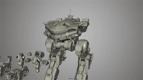 King Crab Mech for 3D Printing from MechWarrior Online - YouTube