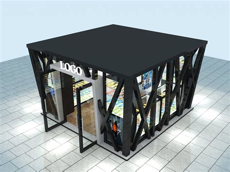 Outdoor street kiosk design for cell phone & clothes retail