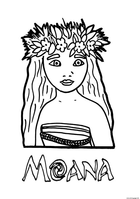 Princess Moana Coloring Pages at GetDrawings | Free download