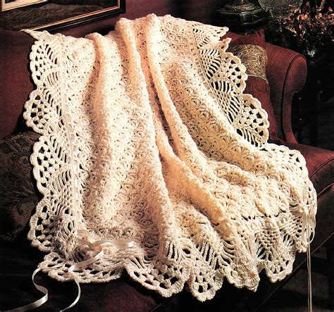 Vintage Crochet Pattern Victorian Lace Afghan Throw PDF | Etsy | Crochet baby blanket free ...