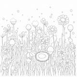 Field Of Grass Coloring Page sketch template