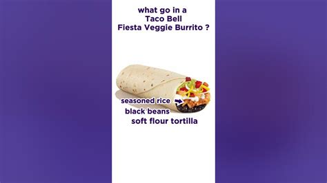 What Go In a Taco Bell Fiesta Veggie Burrito, explained #shorts - YouTube