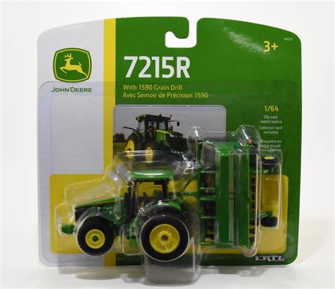 1/64 John Deere 7215R W/ 1590 Grain Drill - Daltons Farm Toys