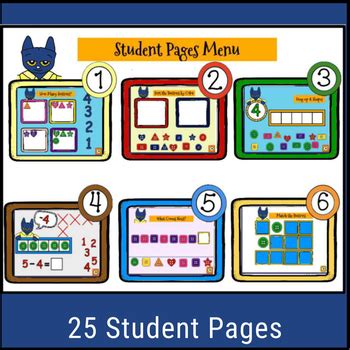 Pete the Cat Inspired Math Activities Promethean by Digital Den | TpT