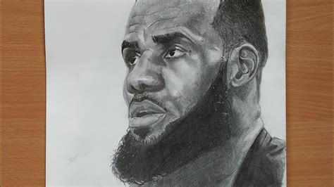 Drawing LeBron james🏀 (time lapse)- realistic sketch. - YouTube