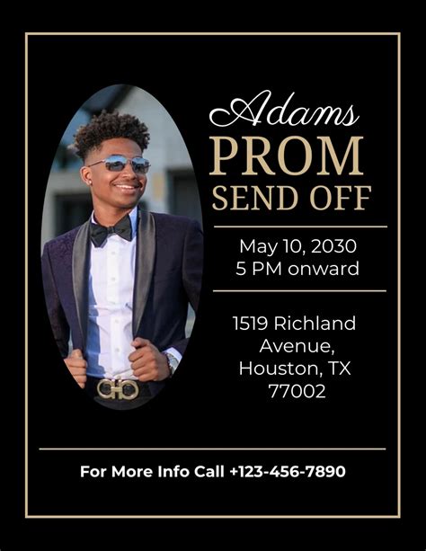 Classic Prom Send-Off Flyer Template - Venngage