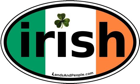 Amazon.com - Irish and Irish Flag Car Bumper Sticker Decal Oval