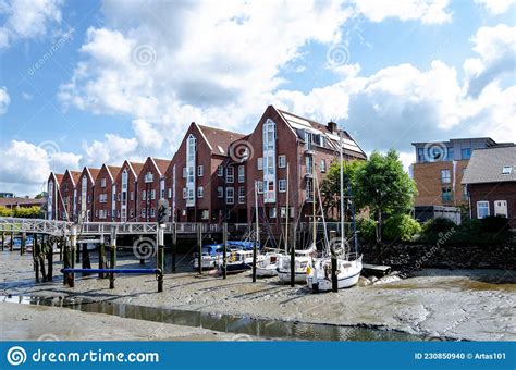 Husum, Germany - August 30, 2021: Husum Harbor Husumer Hafen at Low Tide Editorial Image - Image ...