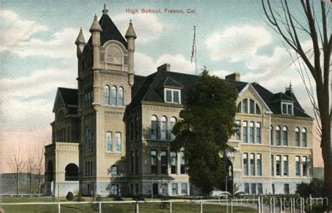 High School Fresno, CA Postcard