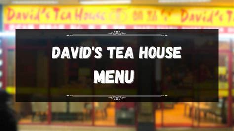 David's Tea House Menu Prices Philippines December 2024 Updated