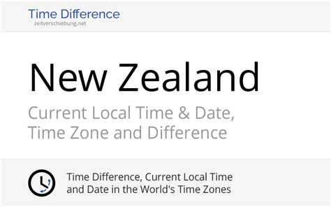 New Zealand, Australia/Oceania: Current Local Time & Date, Time Zone and Time Difference