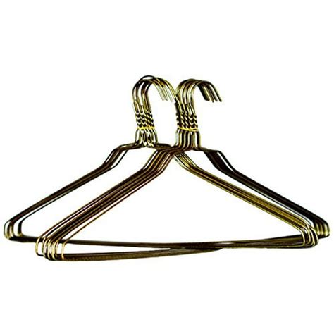 BriaUSA 50 Coat Hangers, Jacket Hangers Heavy Duty 11.5 Gauge Metal Gold Wire Hangers 18 Inch ...