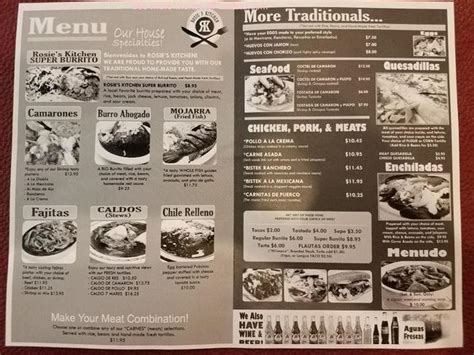 Online Menu of Rosies Kitchen Restaurant, Tualatin, Oregon, 97062 - Zmenu