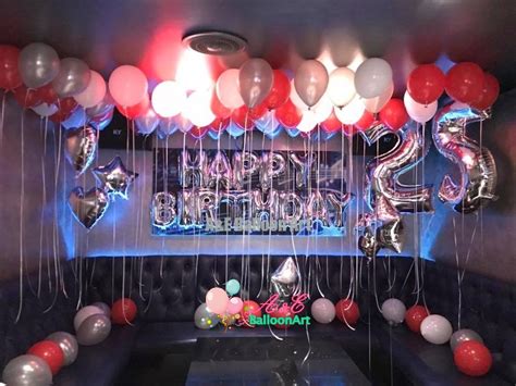 Number 25 Design With White , Red And Silver Helium Balloons (Design ...