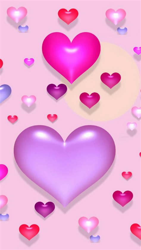 Free download Pink and purple hearts cute girlie wallpaper Corazones [1080x1920] for your ...