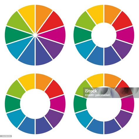 Pie Chartcolorful Infographic Templatescolor Circle With 10 Colors Vector Illustration Stock ...