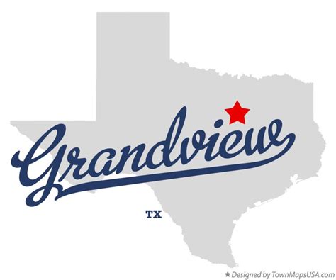 Map of Grandview, TX, Texas