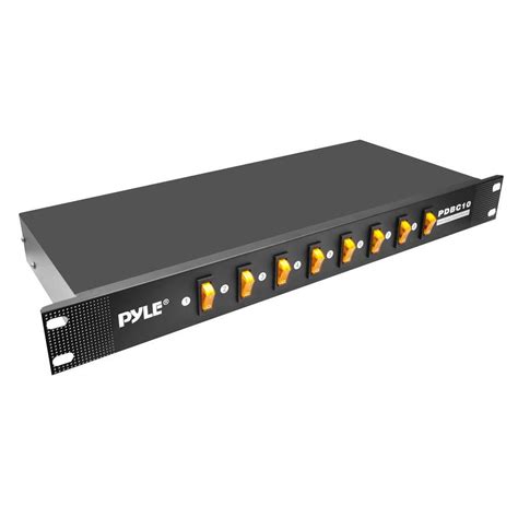 PylePro 8 Outlet Rack Mount Power Supply Center w/Each Outlet Switch - 8 - 1U Rack-mountable ...