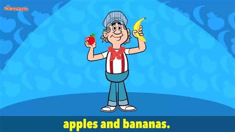 Apples and Bananas with Lyrics Vowel Songs Kids Songs by The Learnin... | Kids songs, Vowel song ...