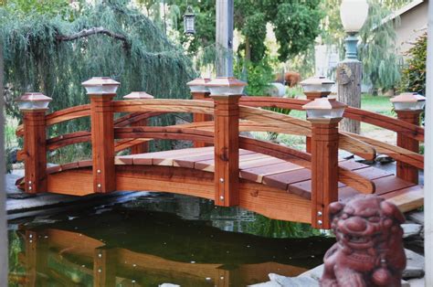 Wooden garden bridges