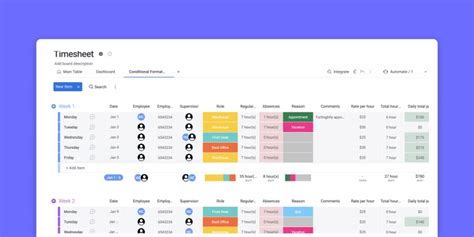 Free Timesheet Template for Google Sheets | monday.com Blog