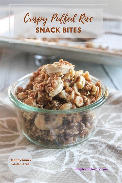 Crispy Puffed Rice Cereal Snacks - A Slightly Sweet and Savory Snack