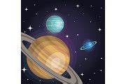 space planets cosmos galaxy stars | Vector Graphics ~ Creative Market