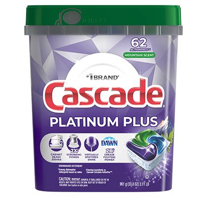 Cascade Platinum Plus ActionPacs™ - Mountain Scent | Cascade Dishwasher ...