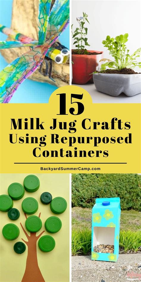 15 Milk Jug Crafts Using Repurposed Containers- Backyard Summer Camp