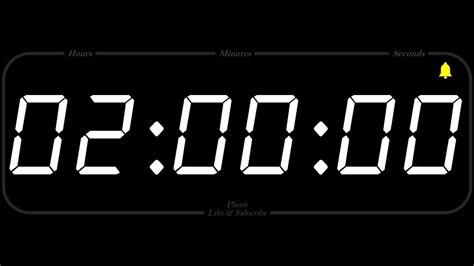 2 Hour - TIMER & ALARM - 1080p - COUNTDOWN - YouTube