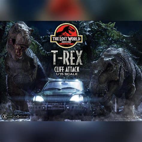 Legacy Museum Collection The Lost World: Jurassic Park (Film) T-Rex Cliff Attack 1/15 scale ...