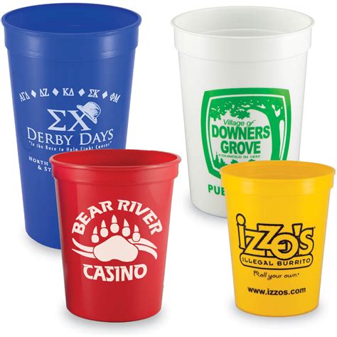 Logo Home and Away Stadium Cups (32 Oz.) | Plastic Cups