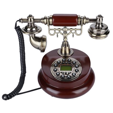 OTVIAP Retro Vintage Wired Corded Telephone Landline FSK/DTMF Telephone Line Powered Hotel ...