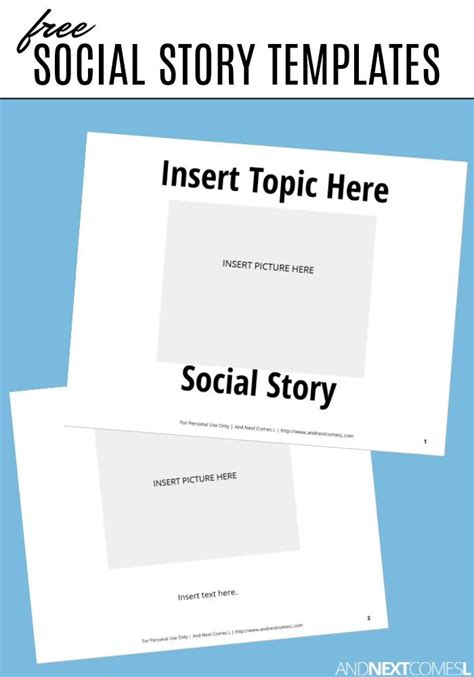 Free Social Story Templates | Social stories free, Social stories, Personal space social story