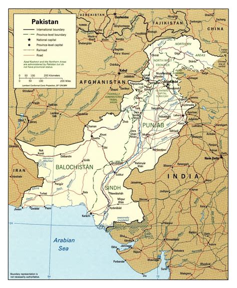 Large detailed political and administrative map of Pakistan with roads ...