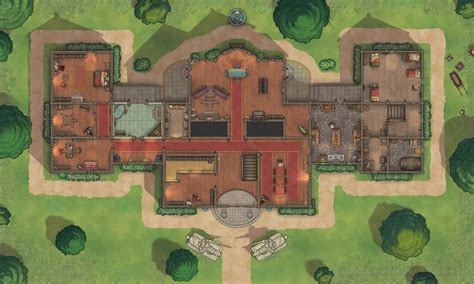 Mansion - [55x33, grid 70px] : dungeondraft