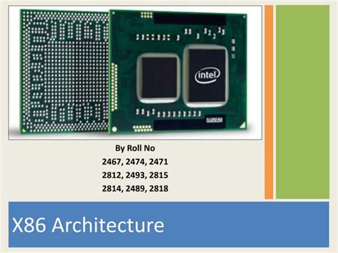 Intel x86 Architecture