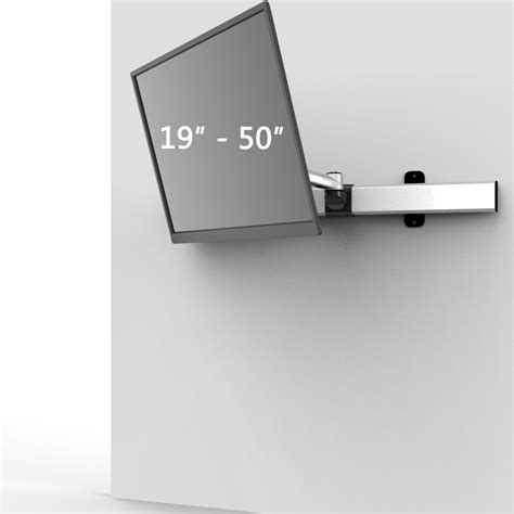 Single Monitor Slideable Wall Mount with Swivel Arm