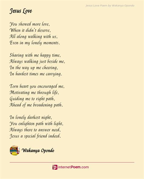 Jesus Love Poem by Wakanya Opondo