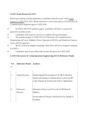 GATE Exam Pattern for ECE.docx - GATE Exam Pattern for ECE Before proceeding towards preparation ...