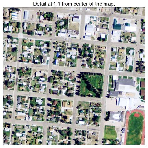 Aerial Photography Map of Pine Bluffs, WY Wyoming