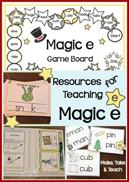 Resources for Teaching the Magic e Rule - Make Take & Teach