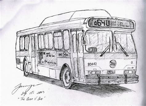 Sketch Bus at PaintingValley.com | Explore collection of Sketch Bus