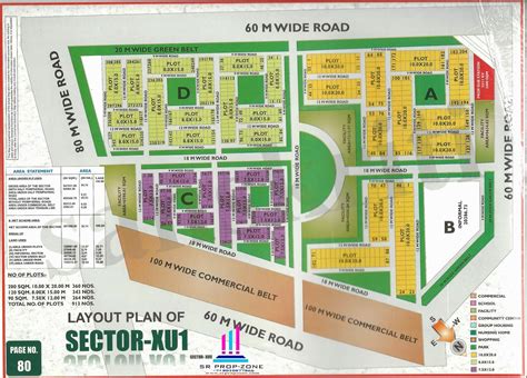 Layout Plan Of Sector-XU1 Greater Noida HD Map - 99acres Property