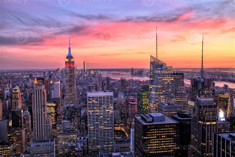 New York City Midtown with Empire State Building at Sunset 748469 Stock ...